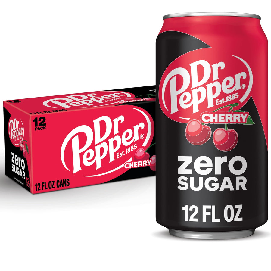 Dr Pepper Cherry Zero Sugar Soda - Bold Zero Flavor